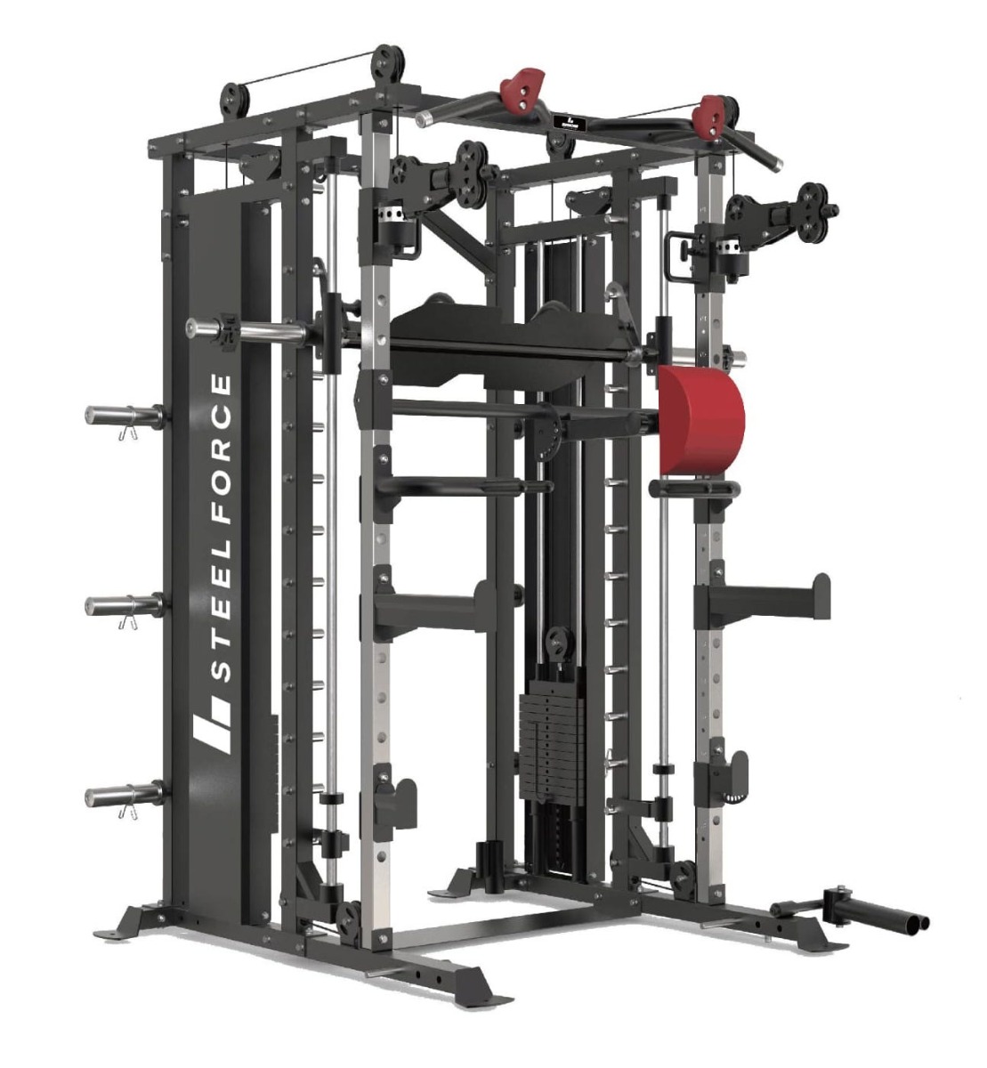 Multigimnasio B20 Carga de disco, Doble Polea, Multipower, Prensa y accesorios